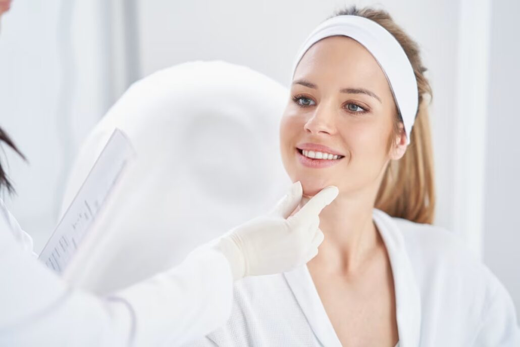 Smiling woman during a Botox consultation, emphasizing personalized treatments to relax facial lines and achieve smooth skin.